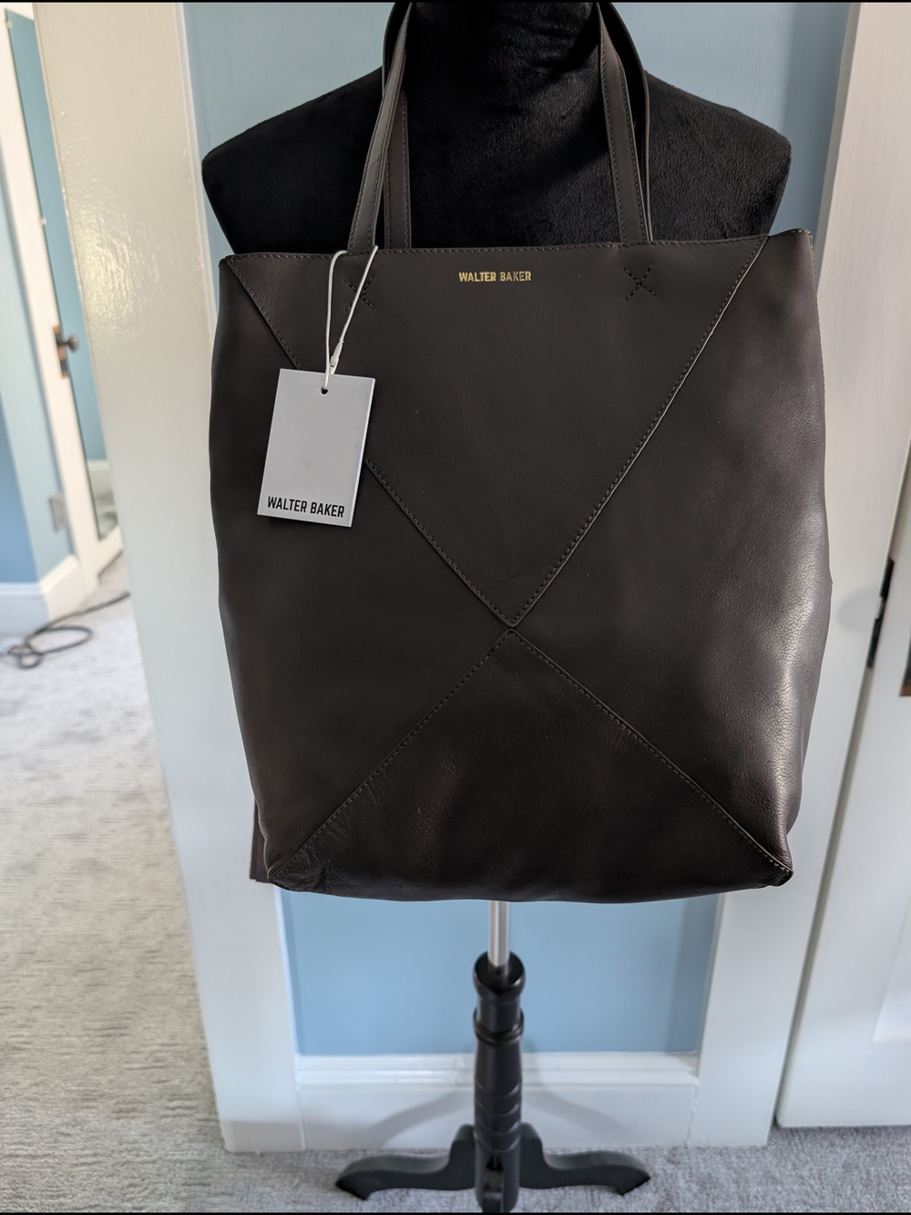Walter Baker Brown Leather Tote Bag